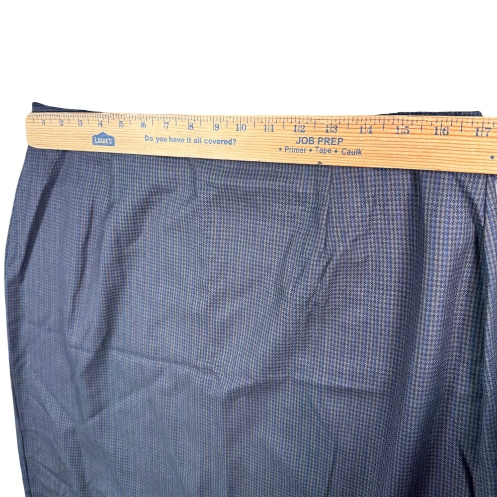 VTG Houndstooth‎ Maxi Skirt Slit Old Money Dark Academia 16 Elegant Chic Classic
